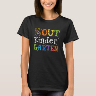 Peace Out Kindergarten Letzten Schullehrer T-Shirt