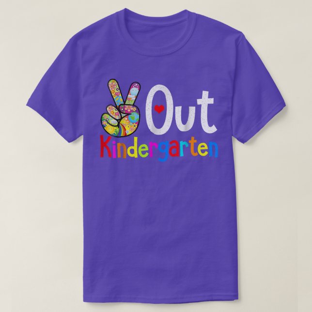 Peace Out Kindergarten Shirt am letzten Schultag G (Design vorne)
