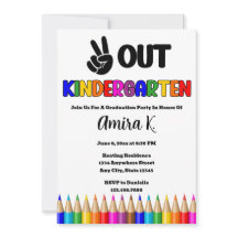 Peace Out Kindergarten Spaß Farbenfroher Abschluss