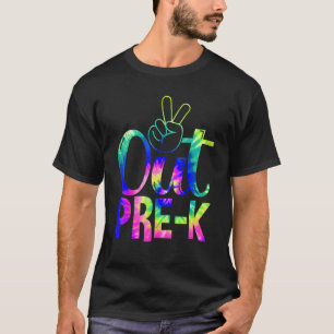 "Peace out Pre-K Happy Last Day of School Gefärbte T-Shirt