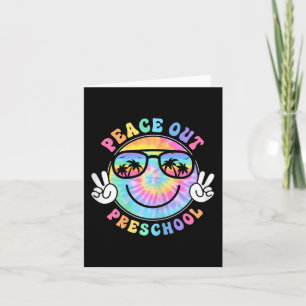 Peace Out School 2024 Letzter Schulsommertag Karte