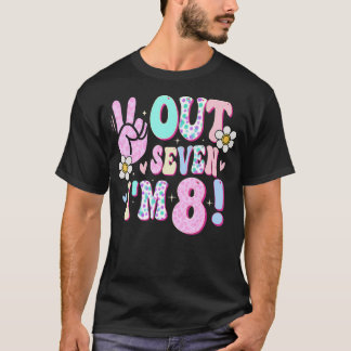 Peace Out Sieben ich bin 8-jähriges Mädchen 8. Geb T-Shirt