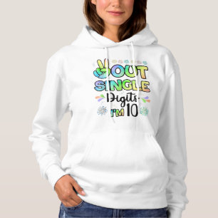 Peace Out Single Digits Ich bin 10 Kinder Hoodie