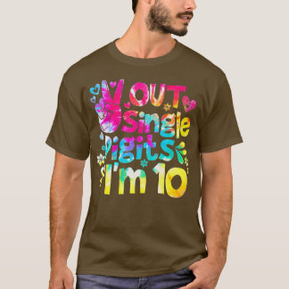 Peace Out Single Digits Im 10 Gefärbte Krawatten G T-Shirt