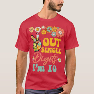 Peace Out Single Digits Im 10 Retro Sonnenblume (2 T-Shirt