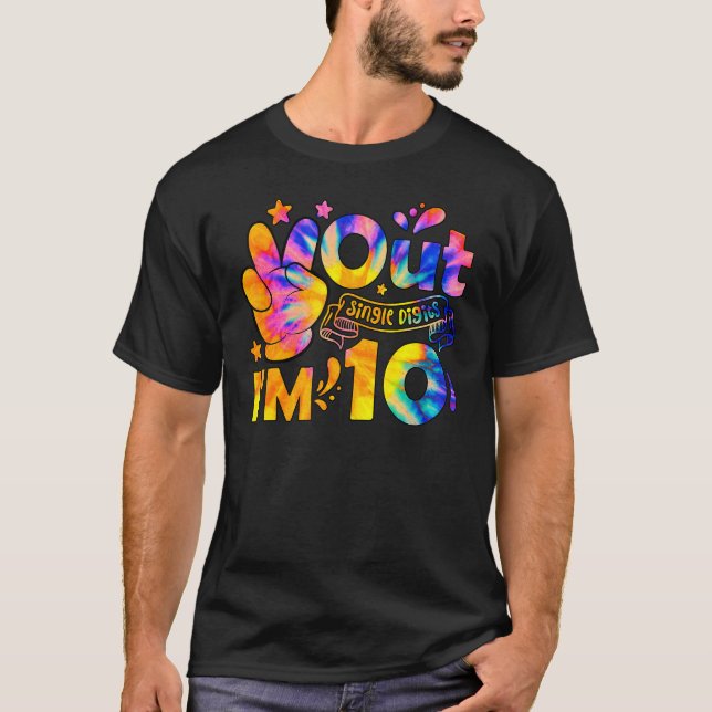 Peace Out Single Digits I'm 10 Years Old Gefärbte  T-Shirt (Vorderseite)