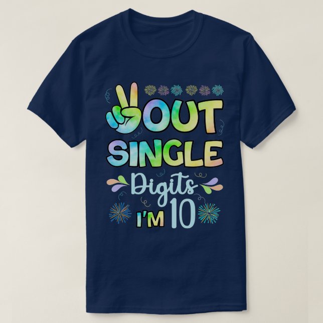 Peace Out Single Digits Im Alter von 10 Kindern (3 T-Shirt (Design vorne)