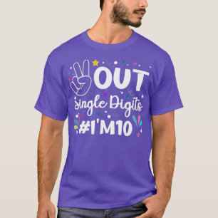 Peace Out Single Digits Im Alter von 10 Kindern (8 T-Shirt