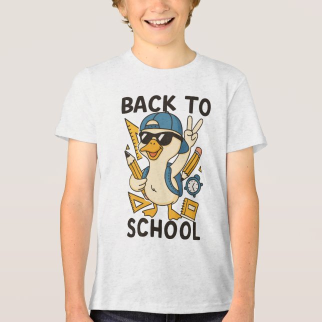 🧢 Peace Out, Summer — It’s School Time! 🕶️ Tri-Blend Shirt (Vorderseite)