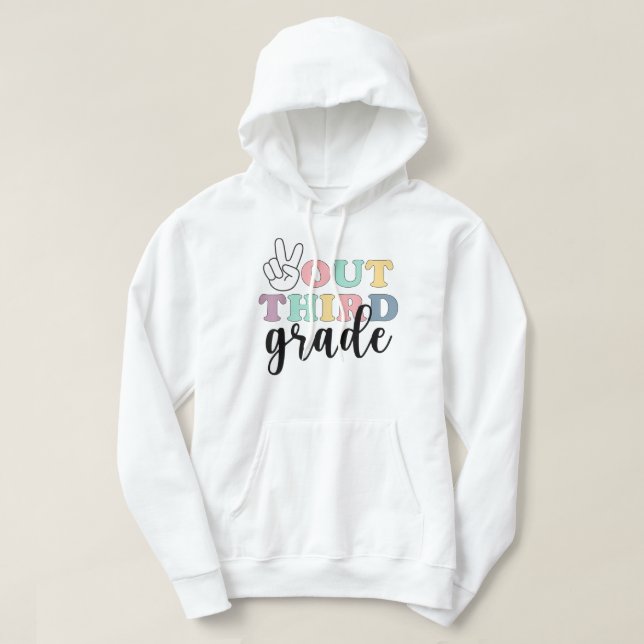 Peace Out Third Grade T - Shirt Class of 2022 Grad (Design vorne)
