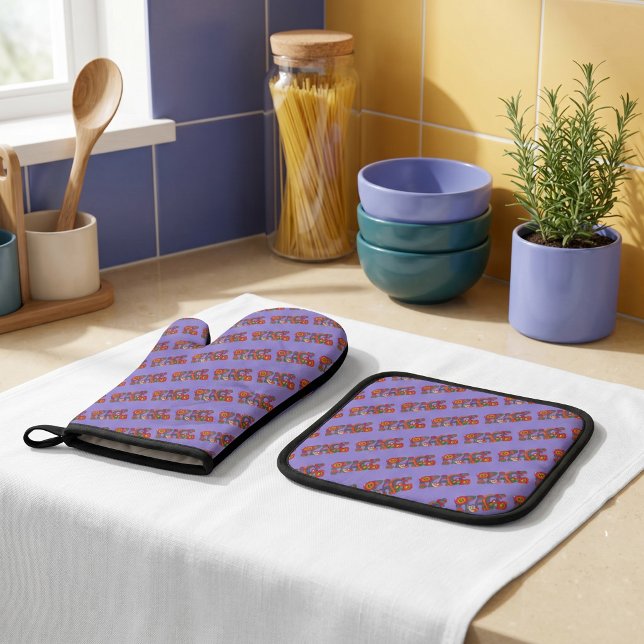 Peace Oven Mitt & Pot Holder Set (Von Creator hochgeladen)
