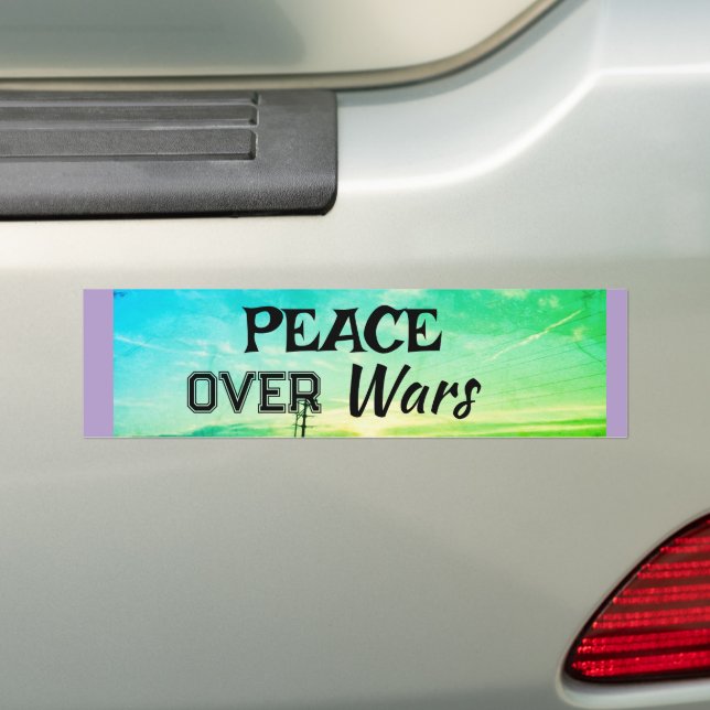 Peace over Wars Bumper Sticker Autoaufkleber (Auf Auto)