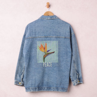 PEACE Painted Bird of Paradise  Jeansjacke