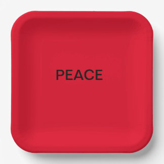 PEACE-Papierplatte Pappteller