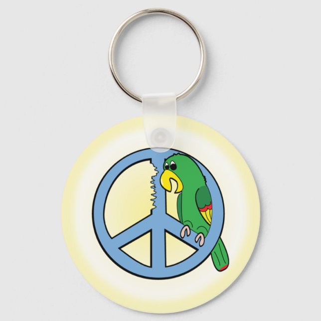 Peace Parrot Schlüsselanhänger (Vorderseite)