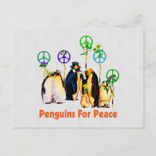 Peace Penguins Postkarte