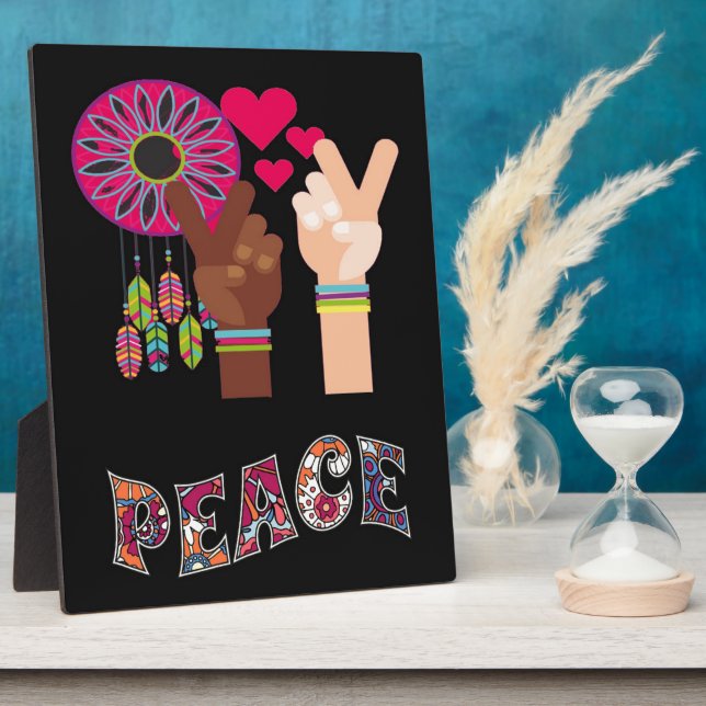 Peace Plaque Fotoplatte (Seite)