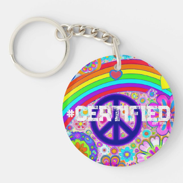 PEACE PRIDE Krawatte Dye KEY KETTE Schlüsselanhänger (Vorderseite)