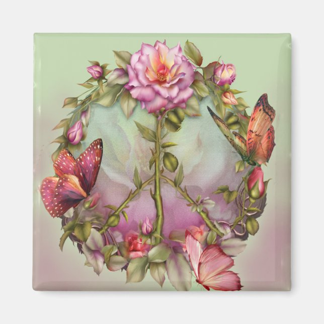 Peace Rose Art Magnet (Vorne)