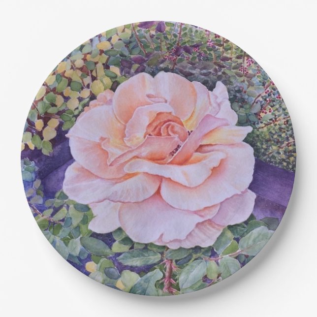 Peace Rose Pappteller (Vorderseite)