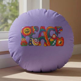 Peace Round Pillow Rundes Kissen