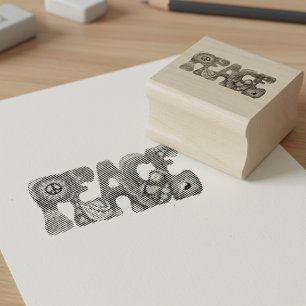 Peace Rubber Briefmarke Gummistempel