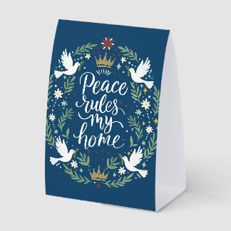 Peace Rules My Home Tischaufsteller