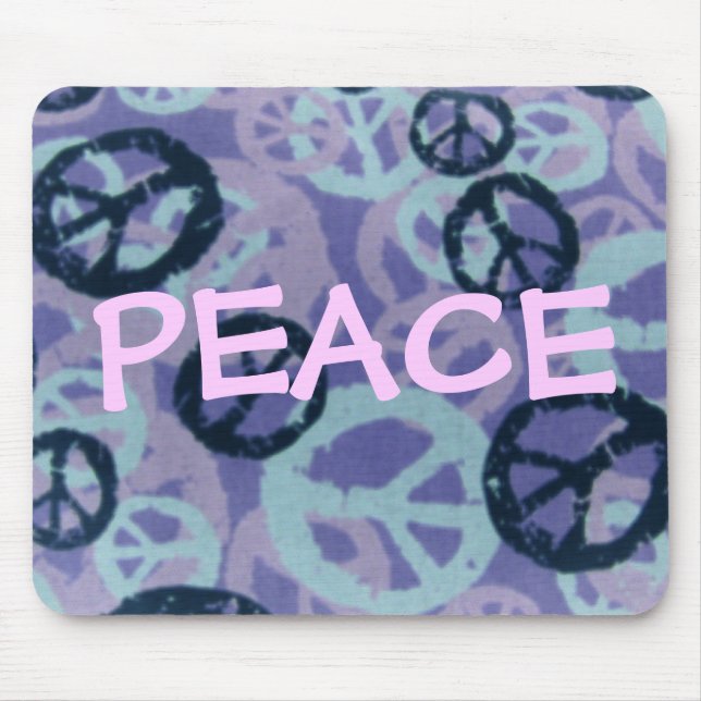 PEACE-Saying-Peace Signs/Camo Look Mousepad (Vorne)