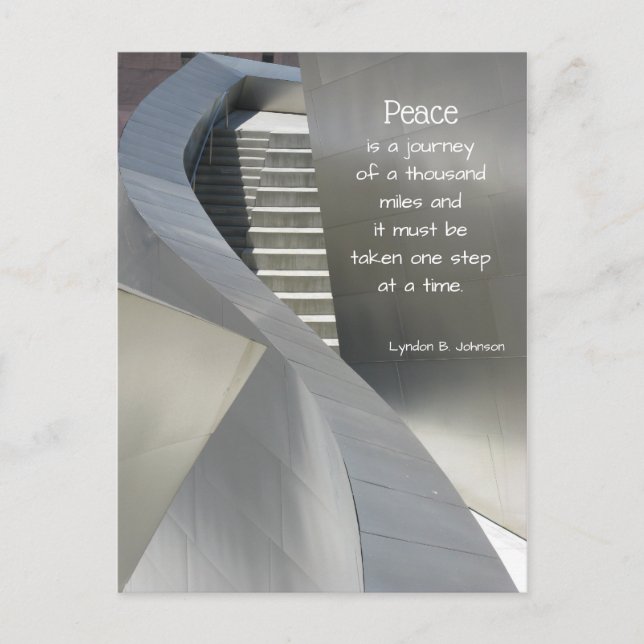 Peace Semi Glossy Sympahy Inspiration Postcard Postkarte (Vorderseite)