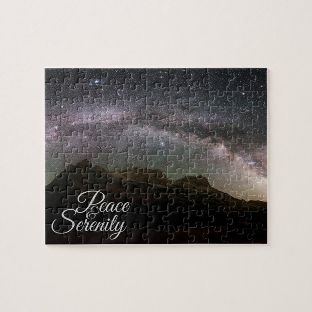 Peace & Serenity Mountain Night Sky (Horizontal)