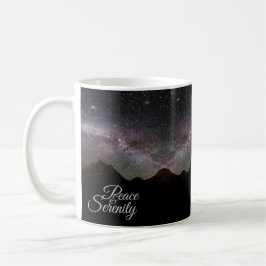Peace & Serenity Mountain Night Sky Kaffeetasse