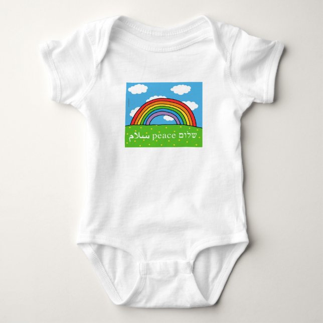 Peace Shalom Salaam Baby Bodysuit Baby Strampler (Vorderseite)