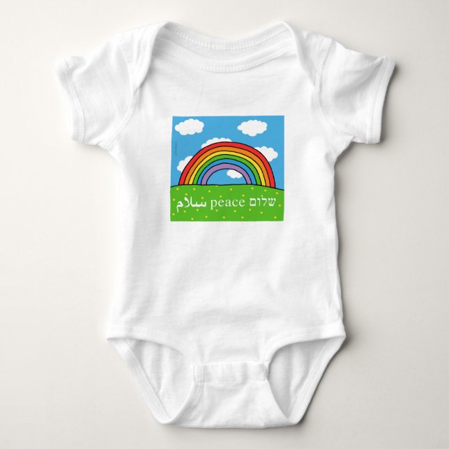 Peace Shalom Salaam Baby Bodysuit Strampler (Vorderseite)