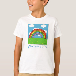 Peace Shalom Salaam Regenbogenhemd T-Shirt