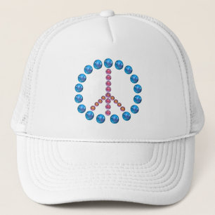 Peace Sign Artwork Hat Truckerkappe