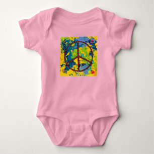 Peace Sign Baby Bodysuit Strampler