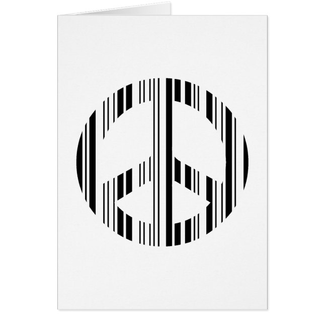 PEACE SIGN BAR CODE Hippie Barcode Muster Design (Vorne)