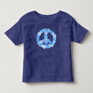 Peace Sign Blue Kleinkind T-shirt