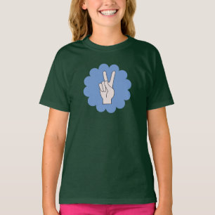 Peace Sign Blume Power Girls Shirt