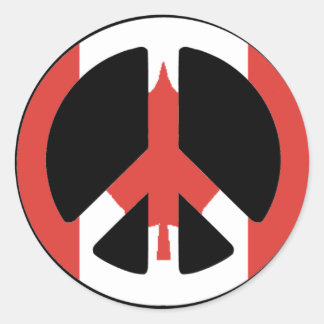 Peace Sign Canada Runder Aufkleber