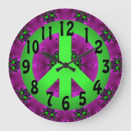 Peace Sign Clock Große Wanduhr