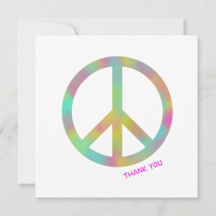 Peace Sign Dankeschön Card Karte
