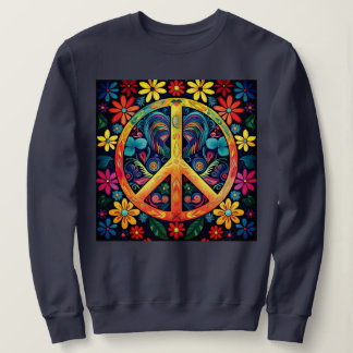 Peace Sign farbenfroher T - Shirt