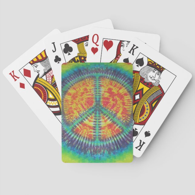 Peace Sign Gefärbte Krawatte Bicycle Playing Cards Spielkarten (Rückseite)