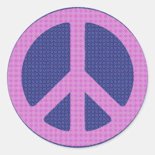 Peace Sign Groovy Runder Aufkleber