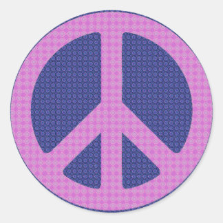 Peace Sign Groovy Runder Aufkleber