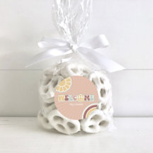 Peace Sign Groovy Willkommen Pink Baby Dusche Hipp