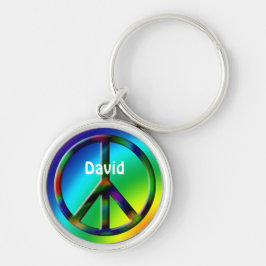 Peace Sign Hippie Personalisiert Schlüsselanhänger