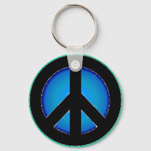 PEACE SIGN KEY CHAIN SCHLÜSSELANHÄNGER (Vorderseite)