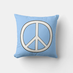 Peace Sign Kontur Zeichnend Kissen